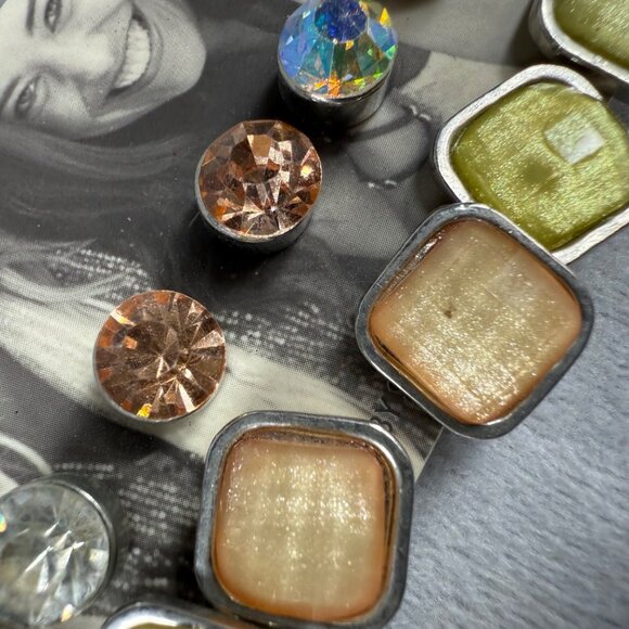 Vanity Multi-Color Stud Earrings Set Of 6 Pair Pierced Post Casual Collection - Picture 14 of 16